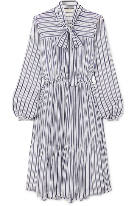 Carolina striped gauze midi dress