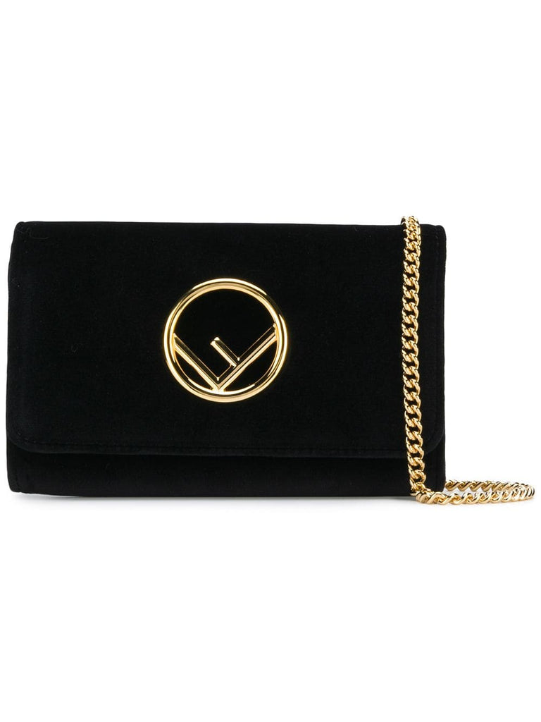 black velvet wallet on chain mini bag