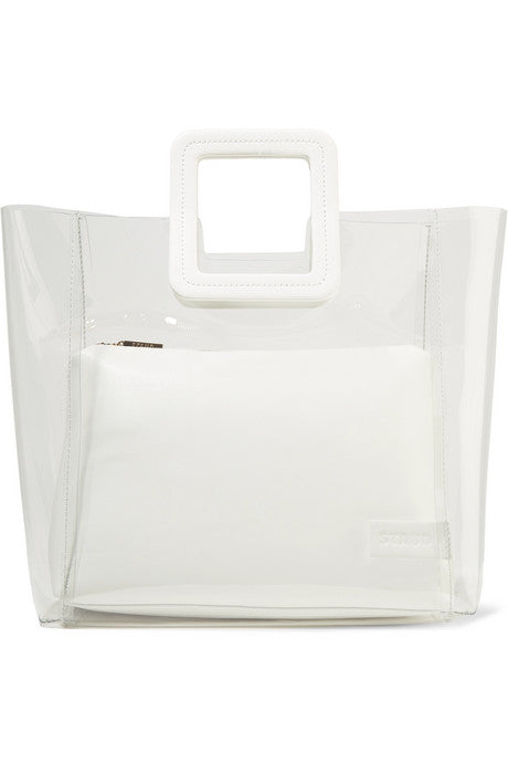 Shirley PVC and leather tote