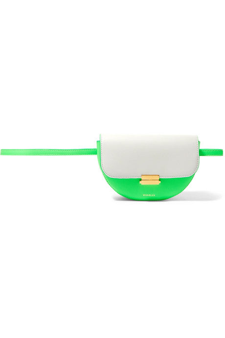 Anna small two-tone neon leather belt bag