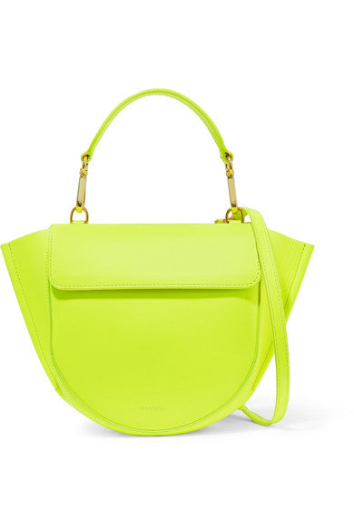 Hortensia mini neon leather shoulder bag