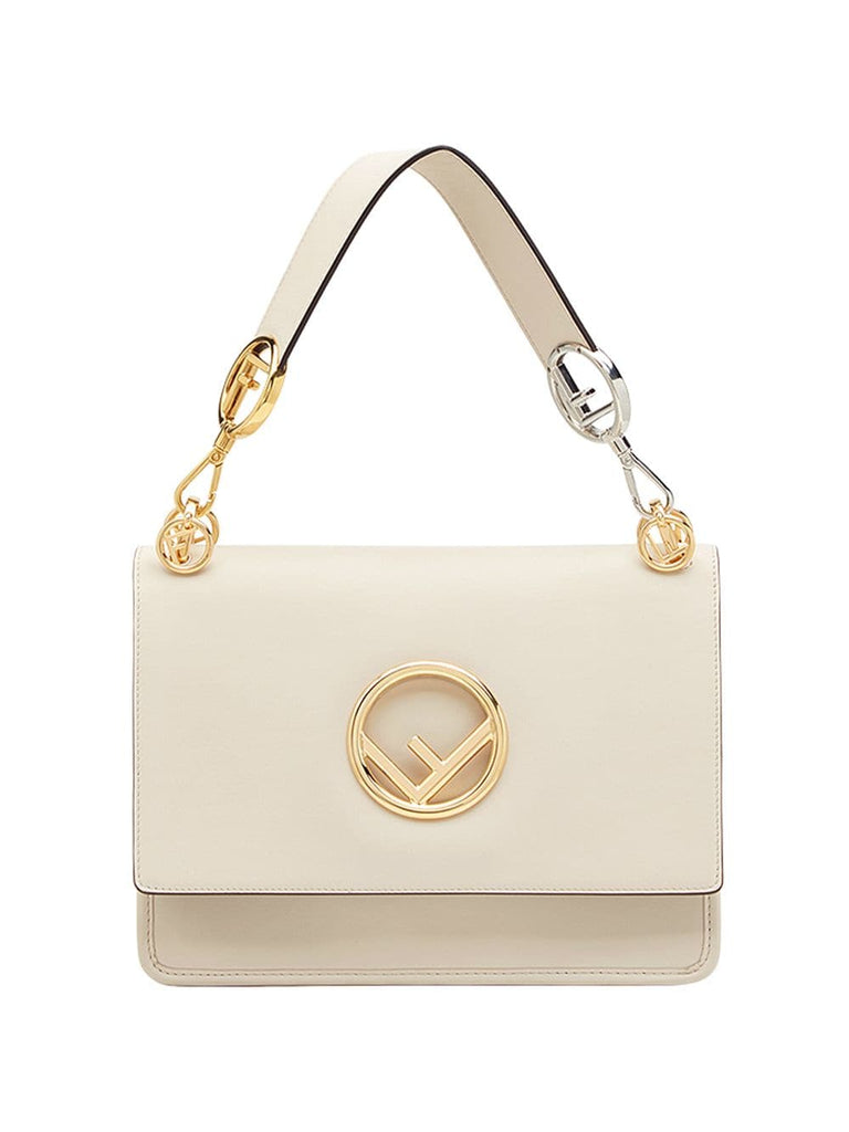 white Kan I F leather shoulder bag