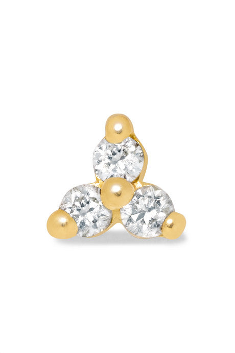 Tiny 18-karat gold diamond earring