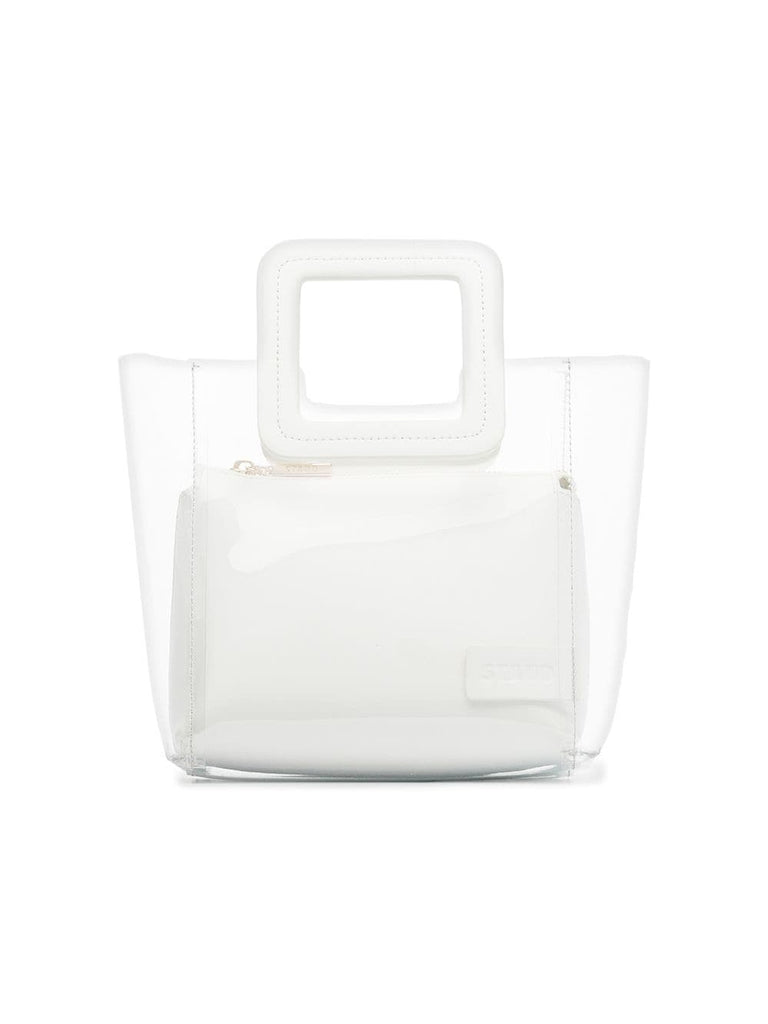 white Shirley mini leather PVC tote