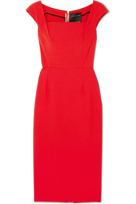 Maltock stretch-crepe dress