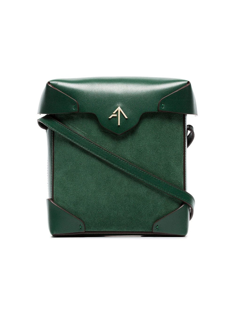 green pristine mini leather cross body bag