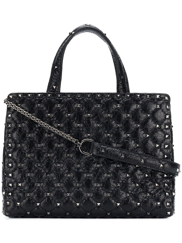 black Valentino Garavani medium Rockstud Spike tote