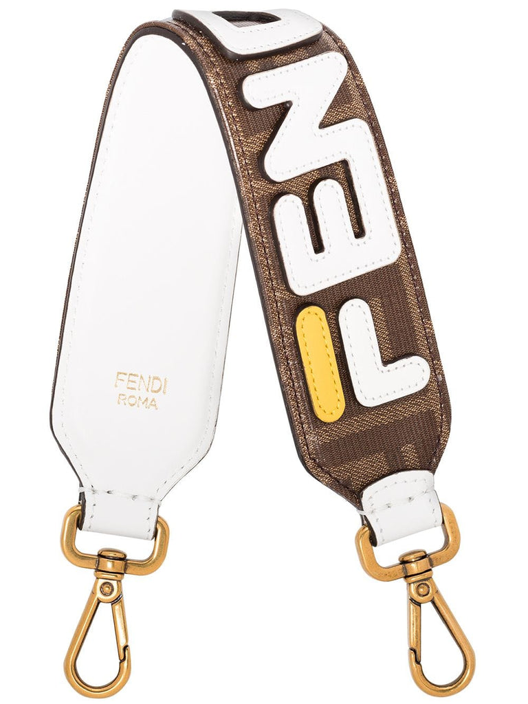 x Fila brown Mini Strap You leather bag strap