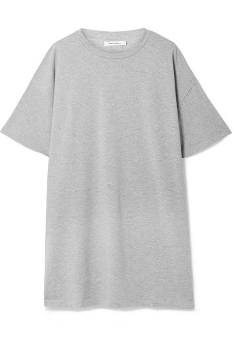 Olive oversized organic cotton-jersey mini dress