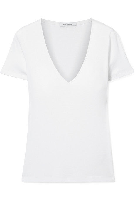 Marisa ribbed organic cotton-jersey T-shirt