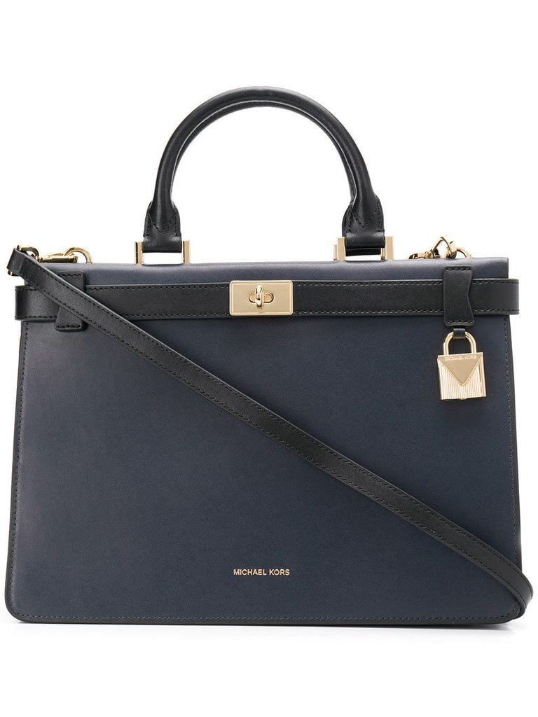 Tatiana medium two-tone satchel