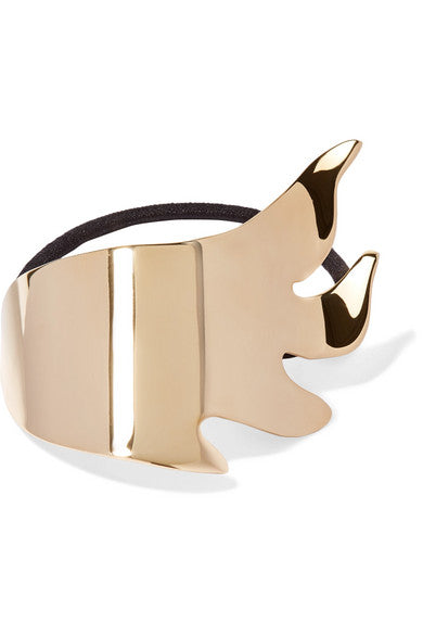 Flames gold-plated hair tie