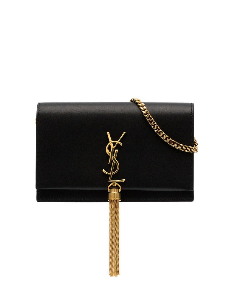 Black Kate tassel logo bag