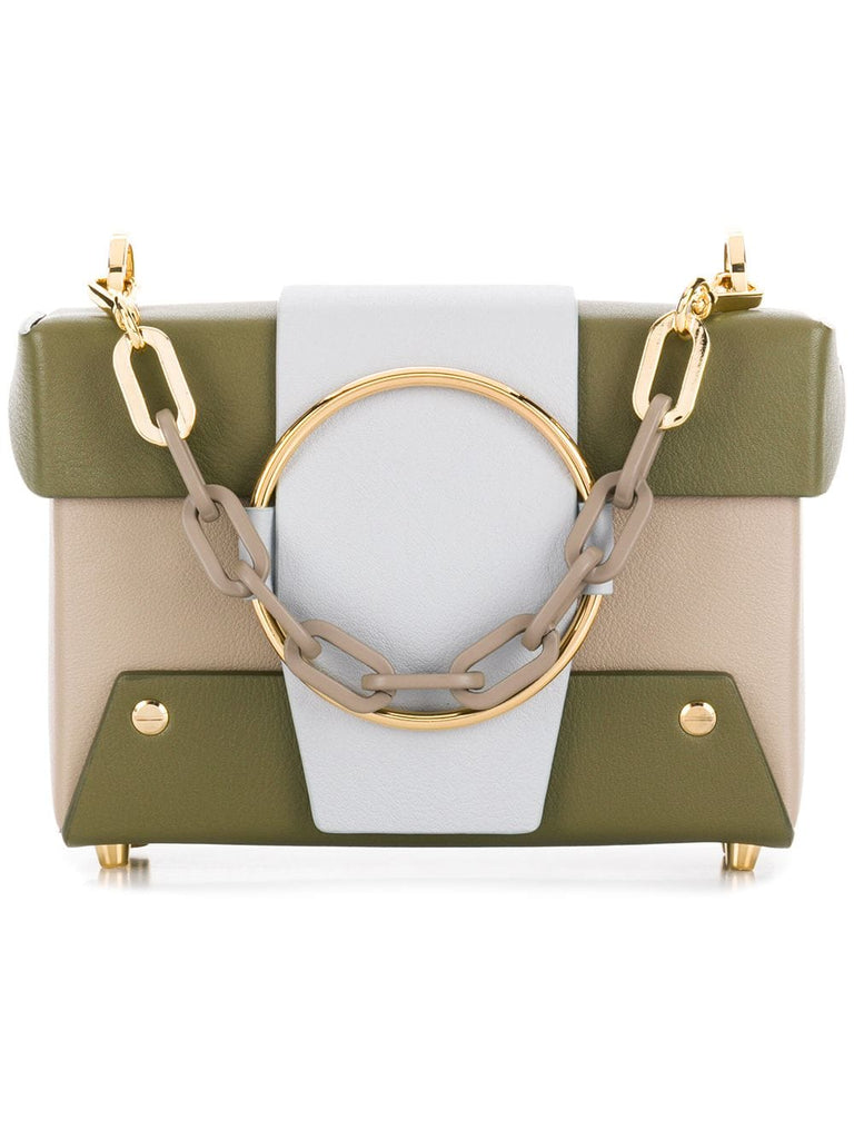 Multicoloured Asher colour block crossbody bag