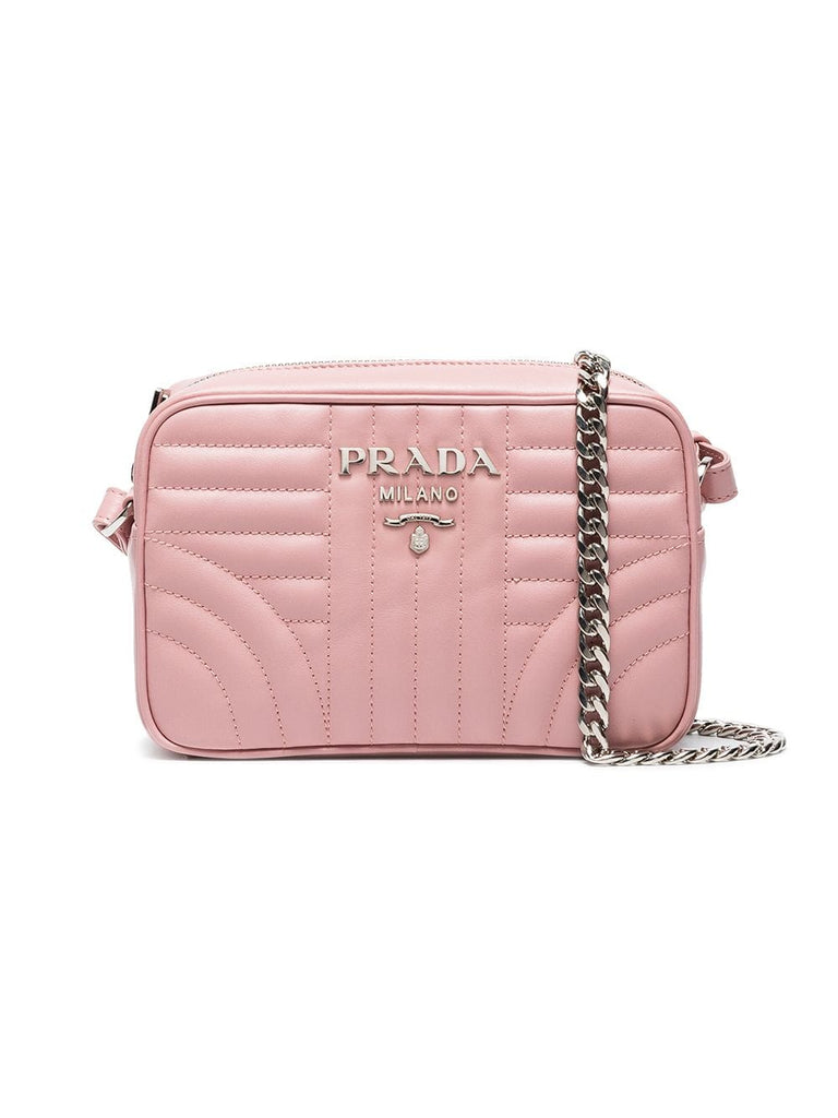 Pink diagramme Leather cross body bag