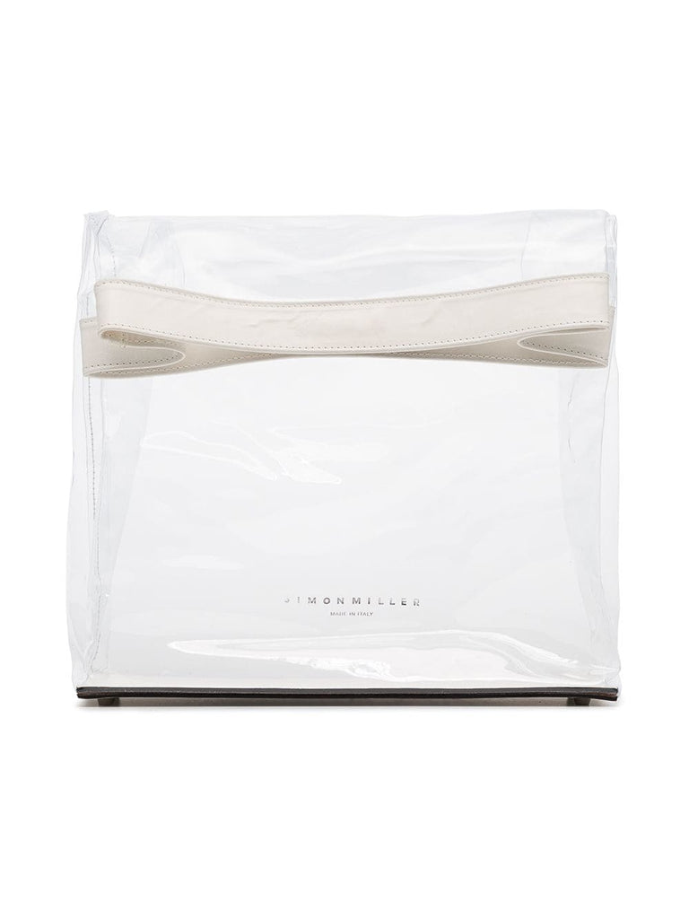 white and transparent lunchbag 30 PVC clutch bag