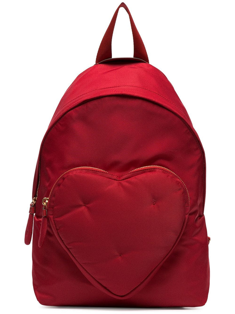 red Chubby Heart nylon backpack