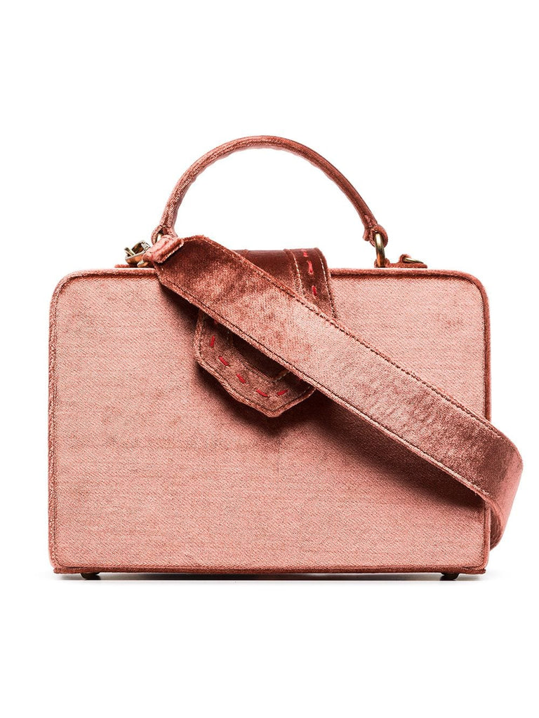 pink Fey velvet box bag