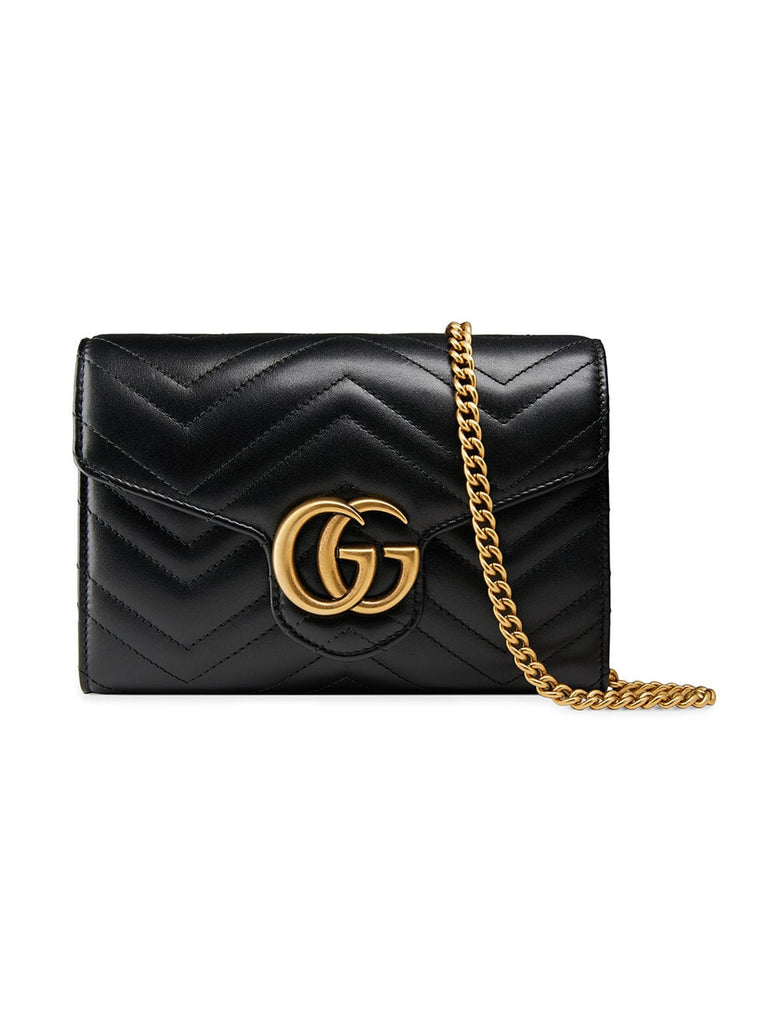 black GG Marmont matelassé mini bag