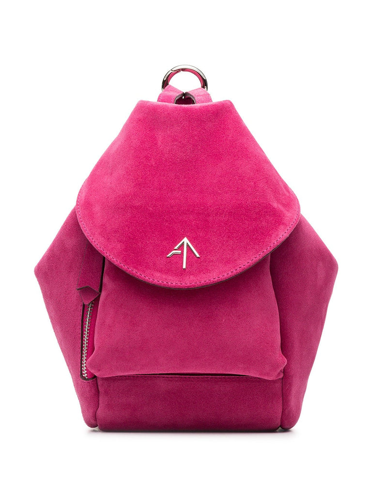 fuchsia Fernweh Mini suede backpack