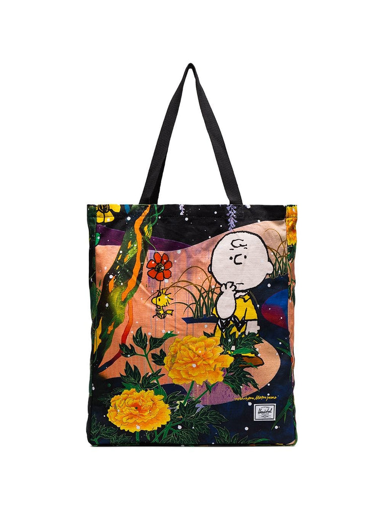 multicoloured Charlie Brown floral print tote