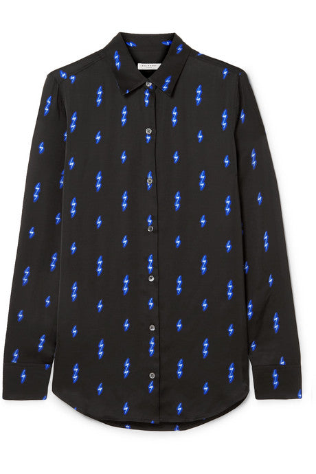 Essential printed satin shirt