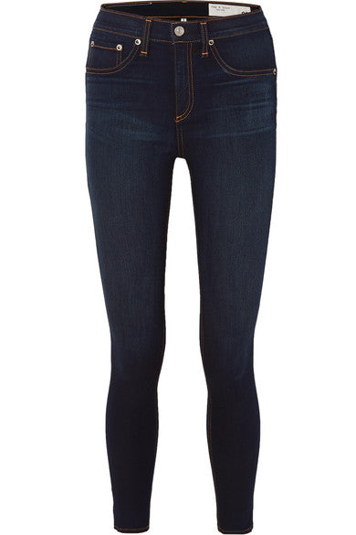 High-rise skinny jeans