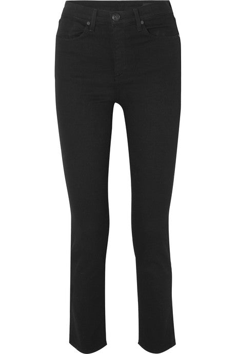 Cigarette high-rise slim-leg jeans