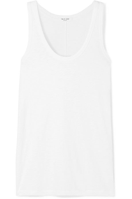 Slub stretch-Pima cotton jersey tank