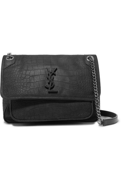 Niki medium croc-effect leather shoulder bag