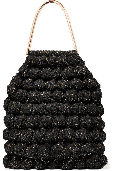 Barranco crocheted cotton and Lurex-blend tote