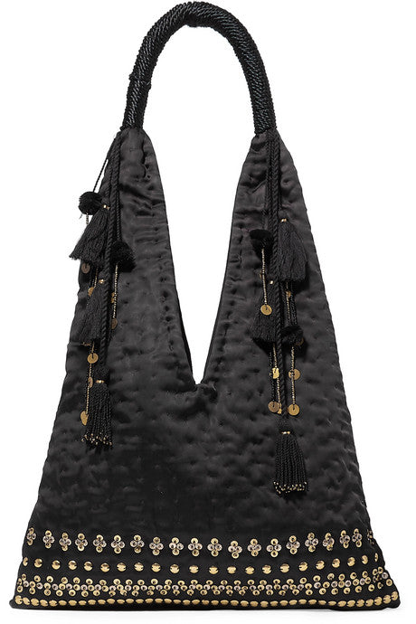 Lalo embellished satin tote