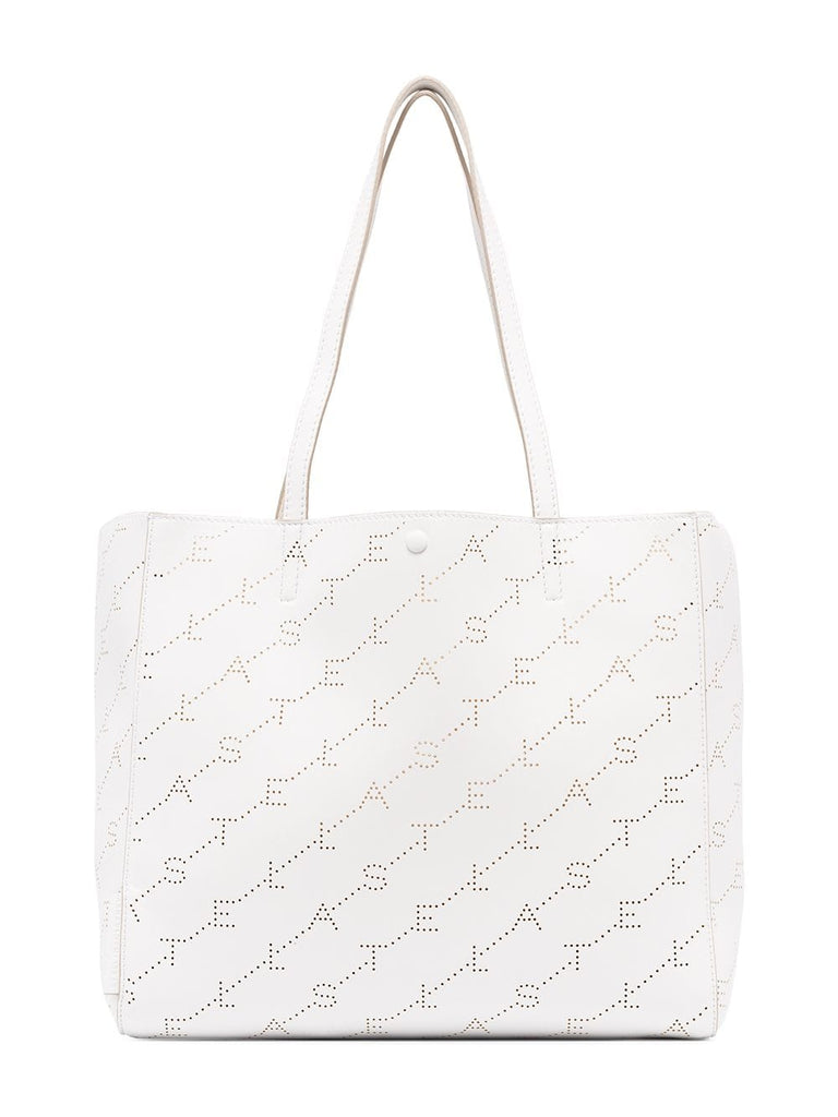 White small logo tote bag