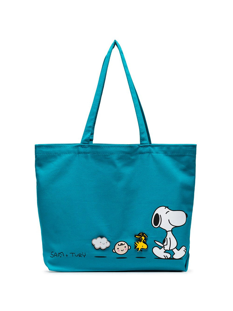 Turquoise Snoopy Friends March Tote by Friends With You