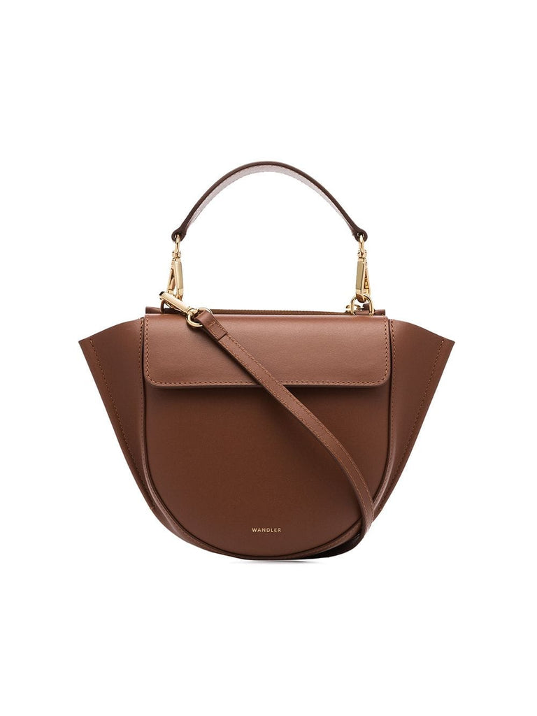 brown hortensia mini leather shoulder bag