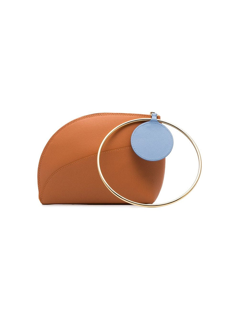 orange eartha small bicolour leather bracelet bag