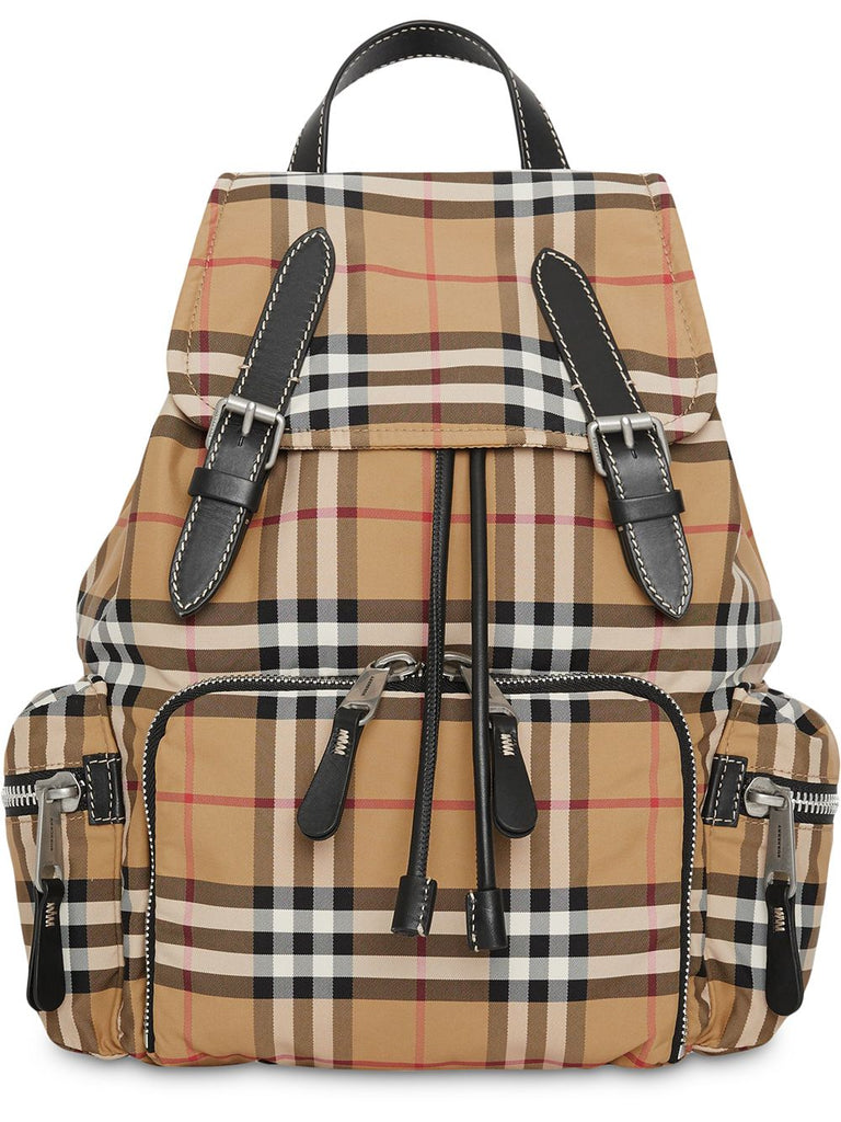 camel The Medium Rucksack in Vintage Check Nylon