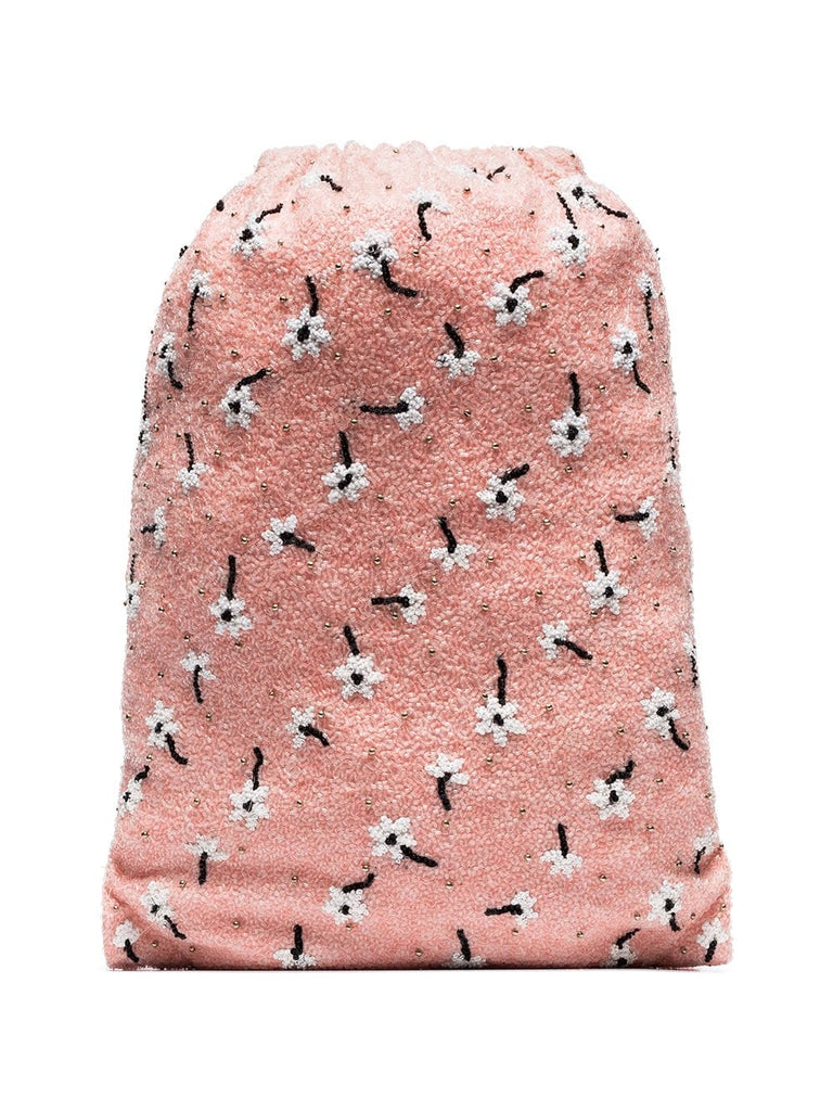 pink Monticello sequin embellished drawstring backpack