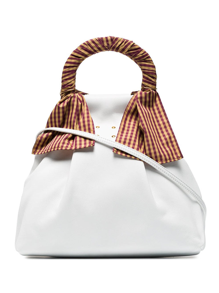 white Hazel shopper nappa leather shoulder bag