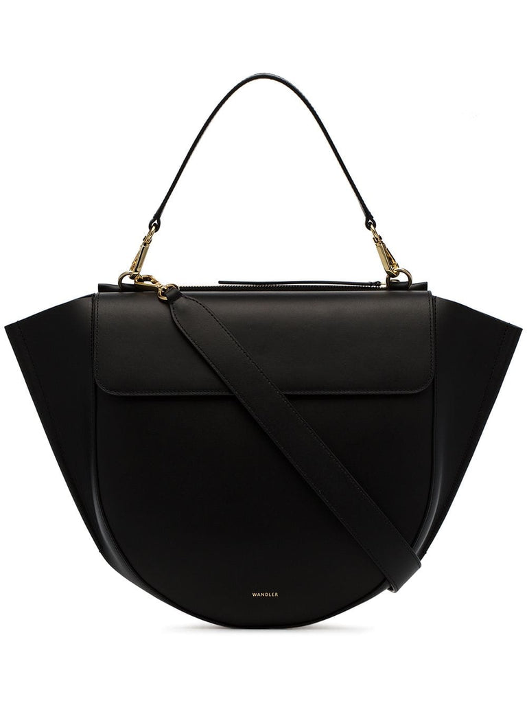 black Hortensia leather shoulder bag