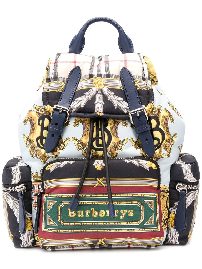 multicoloured logo archive scarf backpack