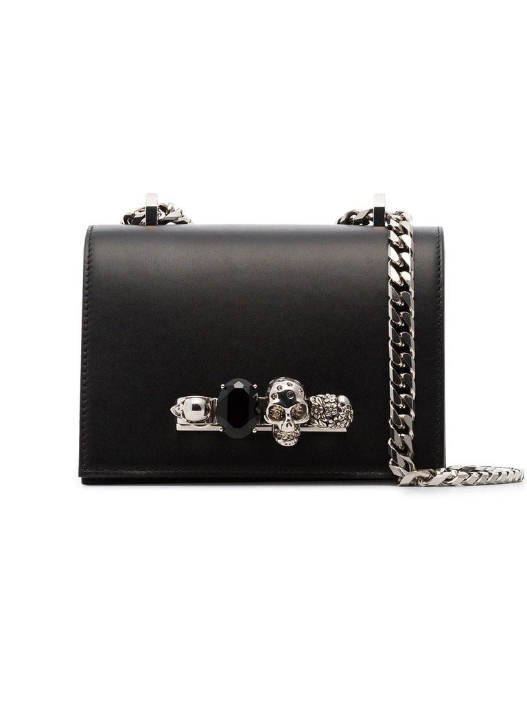 black small jewelled satchel