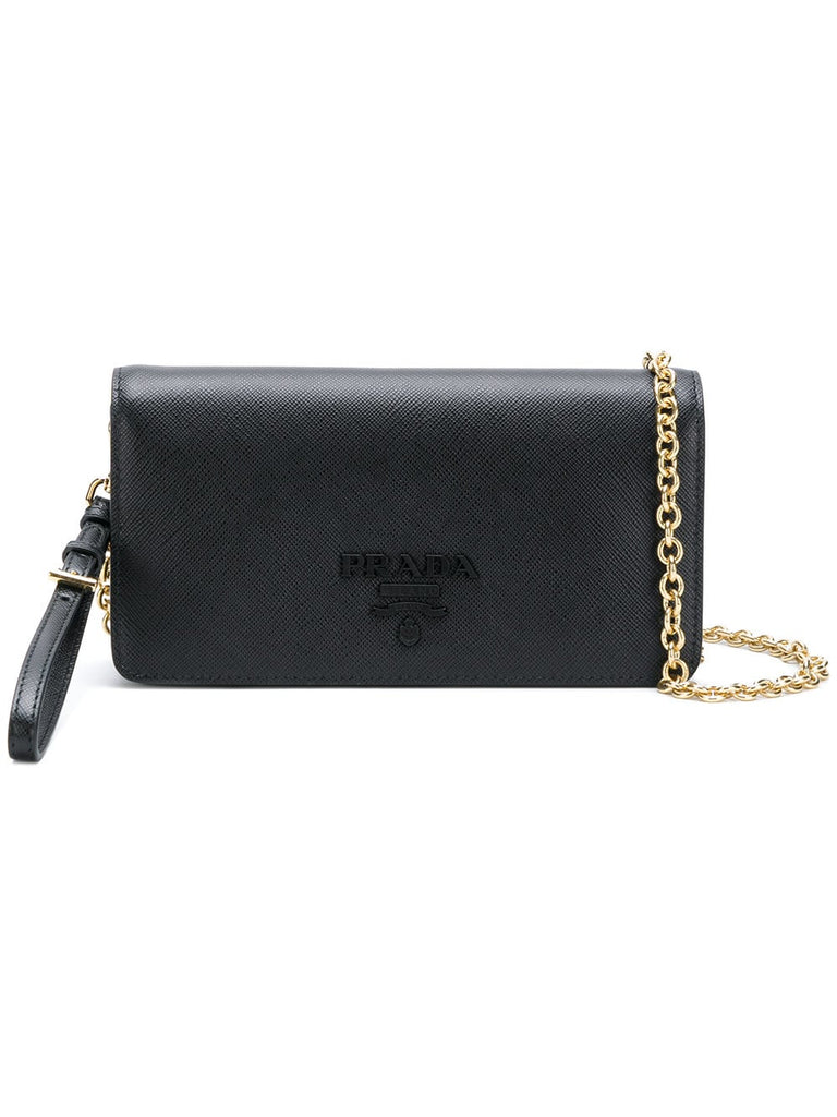 logo flap shoulder bag