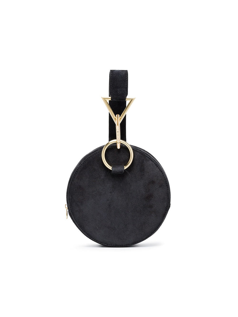 Black Azar suede bracelet bag