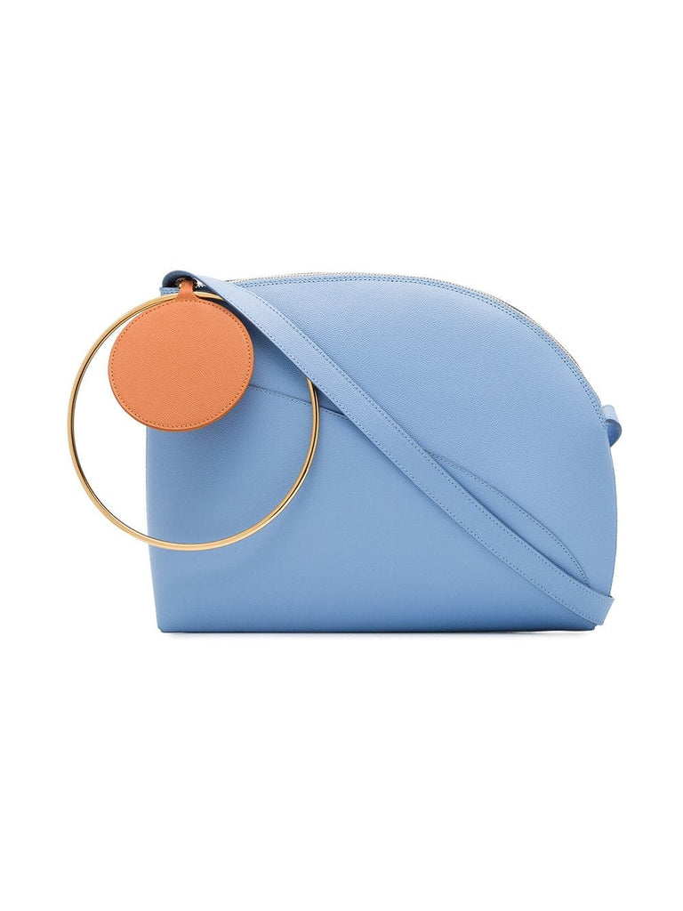 blue eartha medium leather shoulder bag