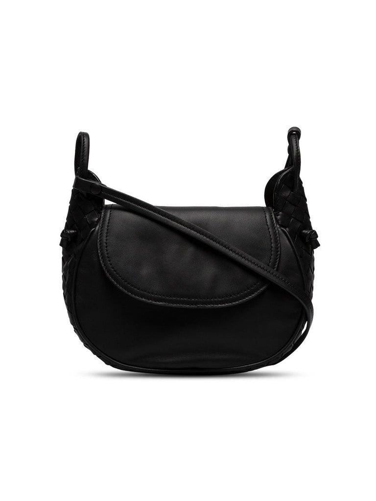 black Leather Cross body Bag