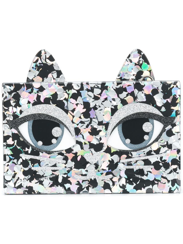 Choupette Glitter Minaudiere clutch