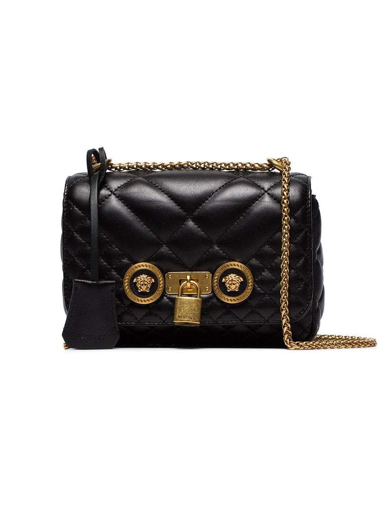 Black Small Quilted Leather Shoulder Bag