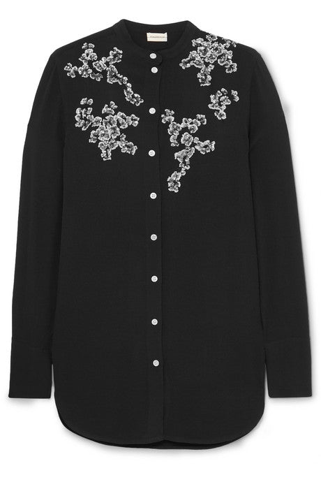 Sabara embellished crepe blouse