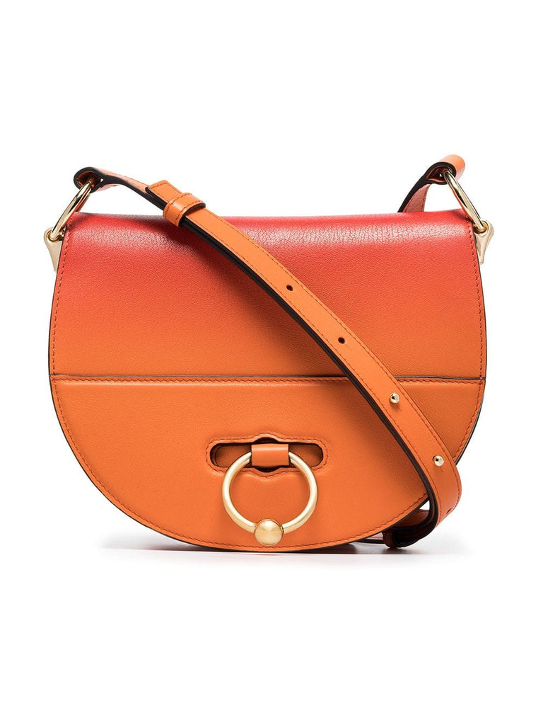 orange Latch goatskin cross-body bag